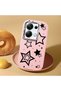 Redmi Note 13 Pro 4g Compatible Camera Protected Pink Soft Silicone Phone Case Star Patterned - 2