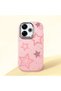 Redmi 13X Compatible Camera Protected Pink Soft Silicone Phone Case Pink Star - 3
