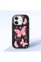 Oppo A3 Compatible Camera Protected Black Soft Silicone Phone Case Butterfly Patterned - 3