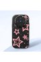 Vivo X300 Compatible Camera Protected Black Soft Silicone Phone Case Pink Star - 3