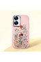Realme C55 Compatible Camera Protected Pink Soft Silicone Phone Case Floral Print - 3