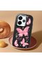 Poco M6 Compatible Camera Protected Black Soft Silicone Phone Case Butterfly Patterned - 2