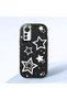 Mi 12 Lite Compatible Camera Protected Black Soft Silicone Phone Case Star Patterned - 3