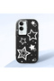 Vivo Y04 Compatible Camera Protected Black Soft Silicone Phone Case Star Patterned - 3