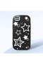 Poco C31 Compatible Camera Protected Black Soft Silicone Phone Case Star Patterned - 3