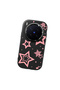 Vivo X300 Pro Compatible Camera Protected Black Soft Silicone Phone Case Pink Star