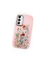 Samsung Galaxy A05S Compatible Camera Protected Pink Soft Silicone Phone Case Floral Print