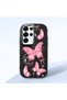 Samsung Galaxy S25 Ultra Compatible Camera Protected Black Soft Silicone Phone Case Butterfly Patterned - 3