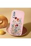 Samsung Galaxy A50 Compatible Camera Protected Pink Soft Silicone Phone Case Floral Print - 2