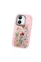 Redmi 13C Compatible Camera Protected Pink Soft Silicone Phone Case Floral Print