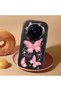 Vivo X200 Pro Compatible Camera Protected Black Soft Silicone Phone Case Butterfly Patterned - 2