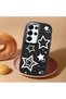Samsung Galaxy S25 Ultra Compatible Camera Protected Black Soft Silicone Phone Case Star Patterned - 2