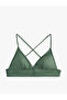 Khaki Cross Strappy Bralette Bikini Top