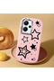 Redmi Note 13 Pro Plus 5g Compatible Camera Protected Pink Soft Silicone Phone Case Star Patterned - 2