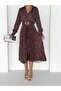 Chocolate Polka Satin Dress - 2