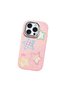 Pink Soft Silicone Phone Colorful Stars with Camera Protection Compatible with iPhone 15 Pro - 3