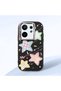 Black Soft Silicone Phone Colorful Stars with Camera Protection Compatible with Vivo X200 Fe