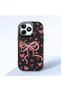 Black Soft Silicone Phone Bowknot with Camera Protection Compatible with Realme Note 50 Patterned
