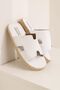 Grace Genuine Leather Men's White Bohemian Slipper Espadrilles