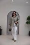 Levure Long Sleeve Slim C Striped Double C Pocketed Oversize Shirt - 5