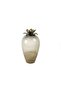 Cube Translucent Glass Coffee Lotus Gold Lid 48X26 cm - 2