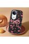 Black Soft Silicone Phone Bow with Camera Protection Compatible with Vivo V50 Patterned - 2
