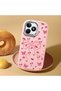 Pink Soft Silicone Phone Bow with Camera Protection Compatible with Realme Note 50 Patterned - 2