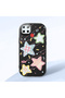 Black Soft Silicone Phone Colorful Stars with Camera Protection Compatible with Realme C25