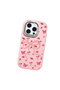 Pink Soft Silicone Phone Bow with Camera Protection Compatible with iPhone 16 Pro Patterned - 3