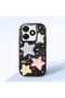 Black Soft Silicone Phone Colorful Stars with Camera Protection Compatible with Tecno Spark 20