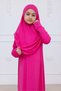 Practical Children's Prayer Dress with Headscarf, One-Piece Children's Prayer Outfit (Ages 8-12) Fuchsia - 6
