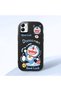 Black Soft Silicone Phone Doraemon Patterned with Camera Protection Compatible with Samsung Galaxy A04E