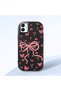 Black Soft Silicone Phone Bow with Camera Protection Compatible with Samsung Galaxy A04E Patterned