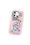 Pink Soft Silicone Phone Doraemon Patterned with Camera Protection Compatible with Poco C55 - 3