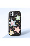 Black Soft Silicone Phone Colorful Stars with Camera Protection Compatible with Samsung Galaxy A04E