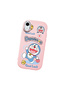 Pink Soft Silicone Phone Doraemon Patterned with Camera Protection Compatible with iPhone Xr - 3