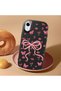 Black Soft Silicone Phone Bow with Camera Protection Compatible with iPhone Xr Patterned - 2