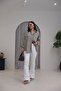 Levure Long Sleeve Slim C Striped Double C Pocketed Oversize Shirt - 7