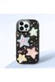 Black Soft Silicone Phone Colorful Stars with Camera Protection Compatible with iPhone 12 Pro Max