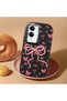 Black Soft Silicone Phone Bow with Camera Protection Compatible with Vivo Y04 Patterned - 2