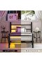 LED Bed Frame with Charging Station, Headboard & Slats, No Box Spring Needed, Easy Assembly. - 7