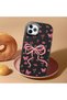 Black Soft Silicone Phone Bow with Camera Protection Compatible with iPhone 11 Pro Patterned - 2