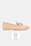 Women's Nude Genuine Natural De Leather 4-35-41-42 Size Buckle-Strap Ballet Flats