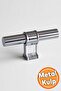 Metal Button Single Screw Drawer Kitchen Furniture Cabinet Cupboard Handle Knob Handles Chrome Color - 2