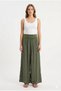 Women's Khaki Italian Waist Corset a Lined B Wide-Leg İ Silk Antolon
