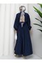Pleated Sleeveless Shirt & Pleated Skirt Hijab Set Rc9028 - 8