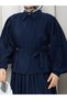 Pleated Sleeveless Shirt & Pleated Skirt Hijab Set Rc9028 - 6