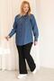 Plus Size Pocket Detail Jean Shirt - 7