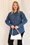 Plus Size Pocket Detail Jean Shirt - 5