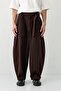 Barrel Fit Tailored Fit Belt Li Trousers Brown - 2